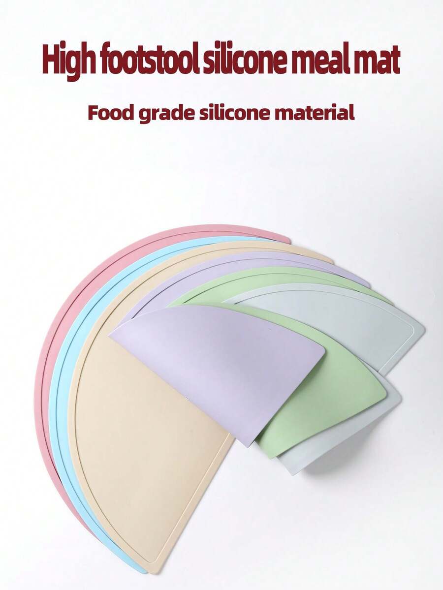 1pc Kids' Silicone Waterproof, Oil-Proof, Anti-Fouling Placemat, Infant Dining Table Mat, Insulated Mat Baby Meal Mat, Anti-Scald Tableware Mat, Baby Bib