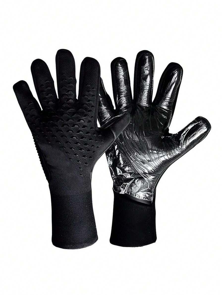 1 Pair Football Goalkeeper Gloves, Finger Protection, Anti-Slip, Breathable, Training, Soft And Wear-Resistant Football Gloves