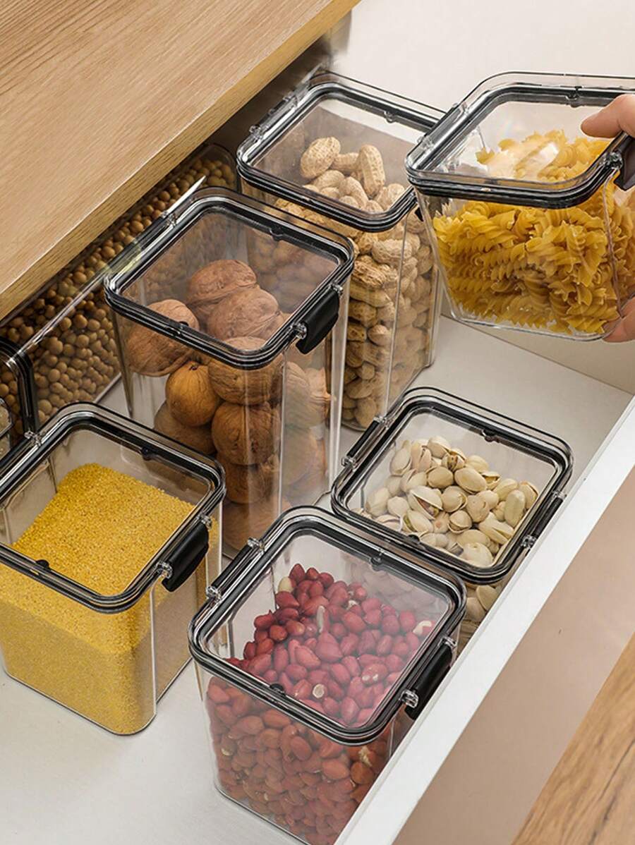 1 pezzo Contenitore multifunzione per conservazione alimenti, barattolo ermetico per cereali, granaglie e beni secchi da frigorifero