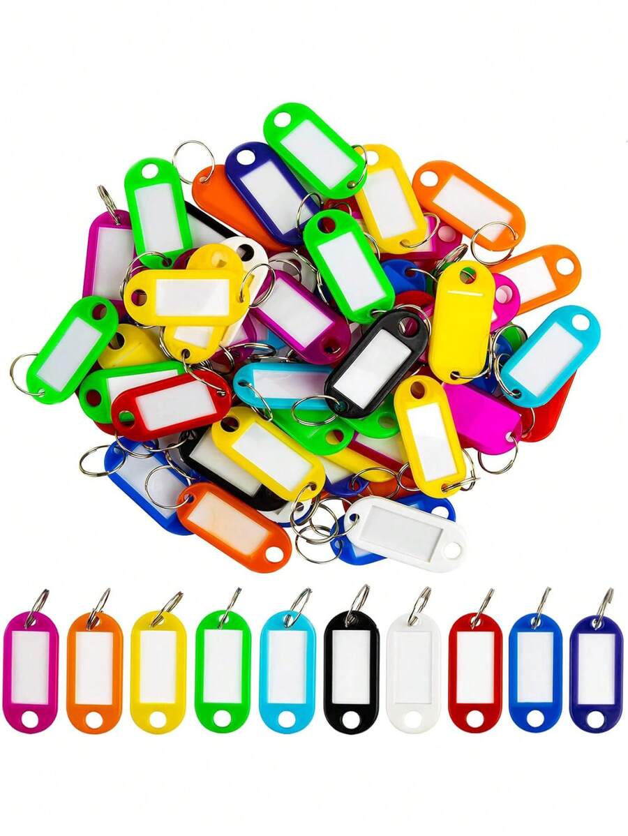Key Tags Plastic Key Chain Tags With Ruled Blank Paper Labels
