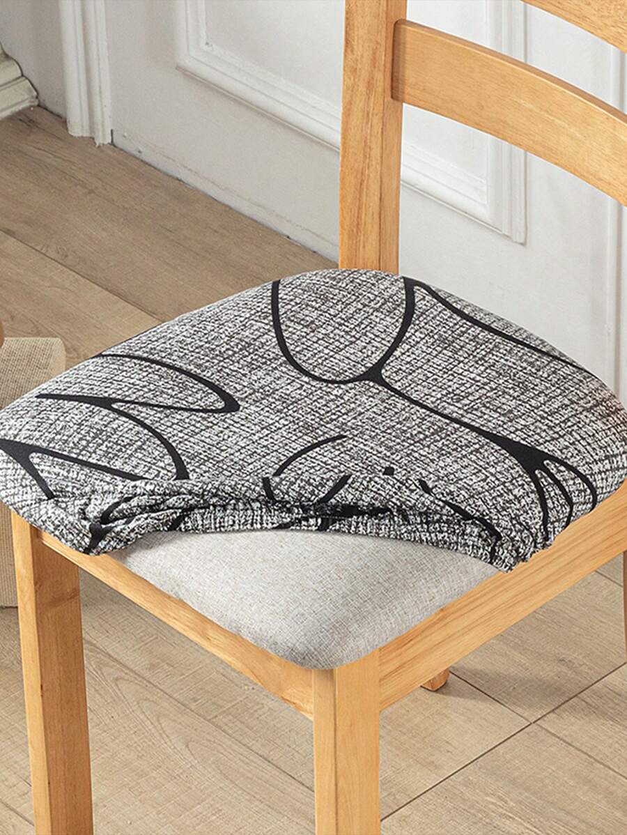 1PC Printed Elastic Chair Cover For Home Living Room Square Stool Cover Home Decoration Chair Protective Cover