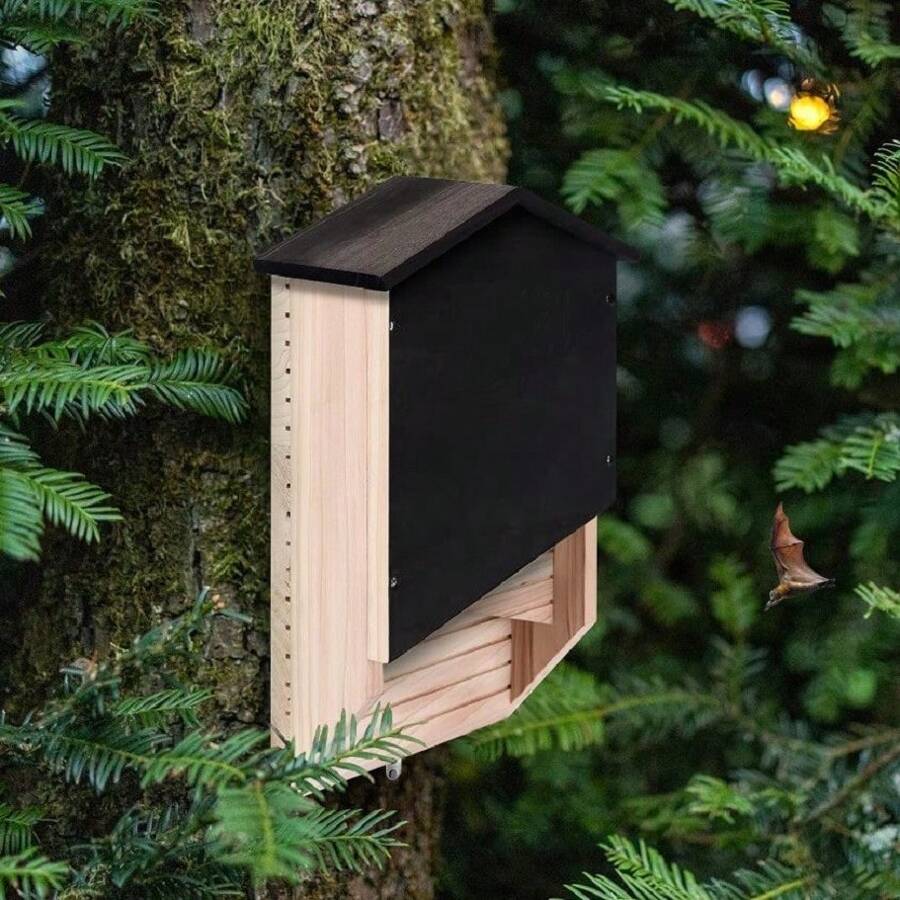 Bat House Bat Box Double Chamber,Bat Hibernation House,Outdoor House