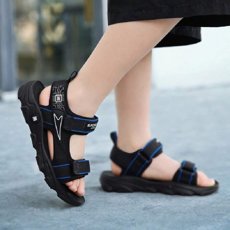 Sandalias De Moda Para Niños Con Correas, Zapatos De Playa Deportivos Para Niños