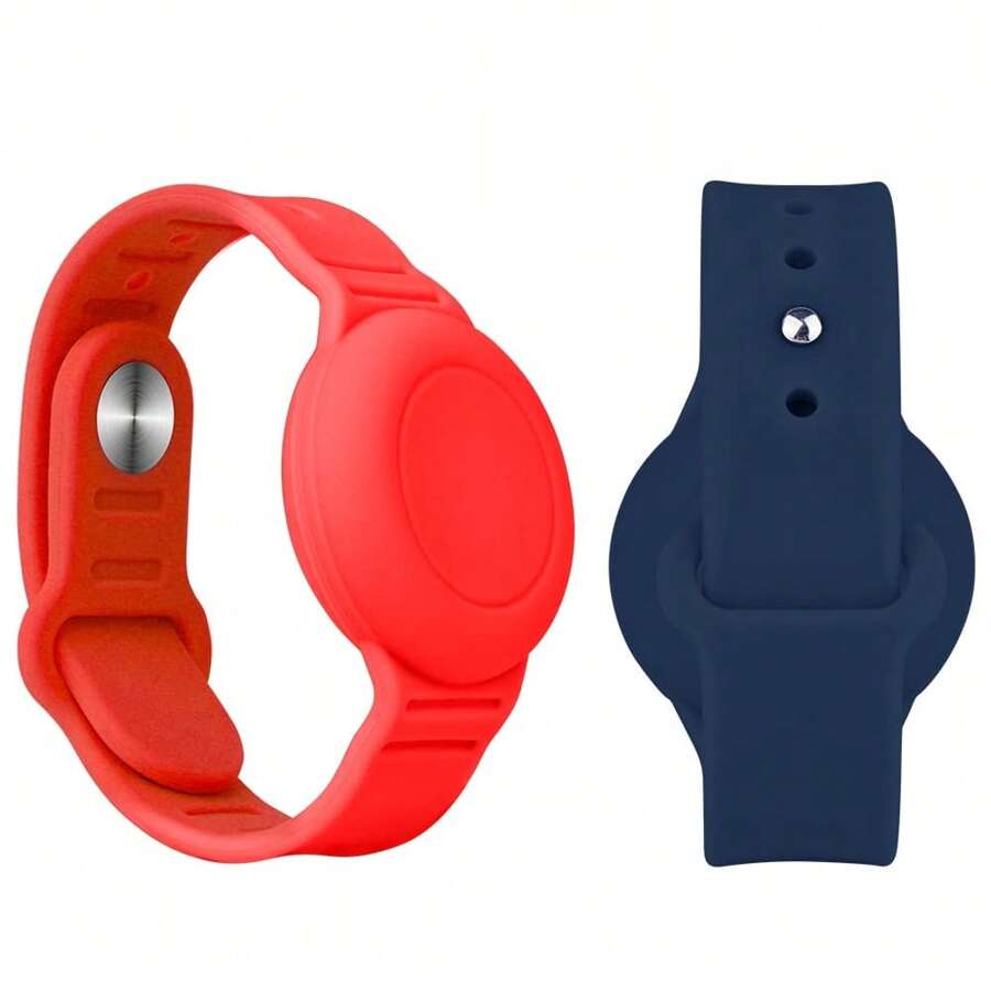 Confezione da 2 braccialetti Airtag impermeabili, compatibili con Apple AirTag, bracciale Airtag morbido e regolabile, cinturino Airtag per bambini, neonati, anziani (AirTag non incluso)