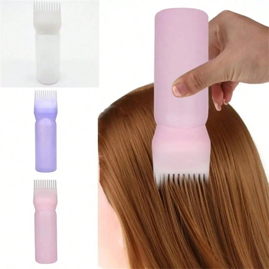 1 pieza Cepillo aplicador de tinte de pelo, botellas de champú, botella de aceite, peine para teñir el cabello, herramienta de estilo de coloración del cabello, de vuelta a la escuela
