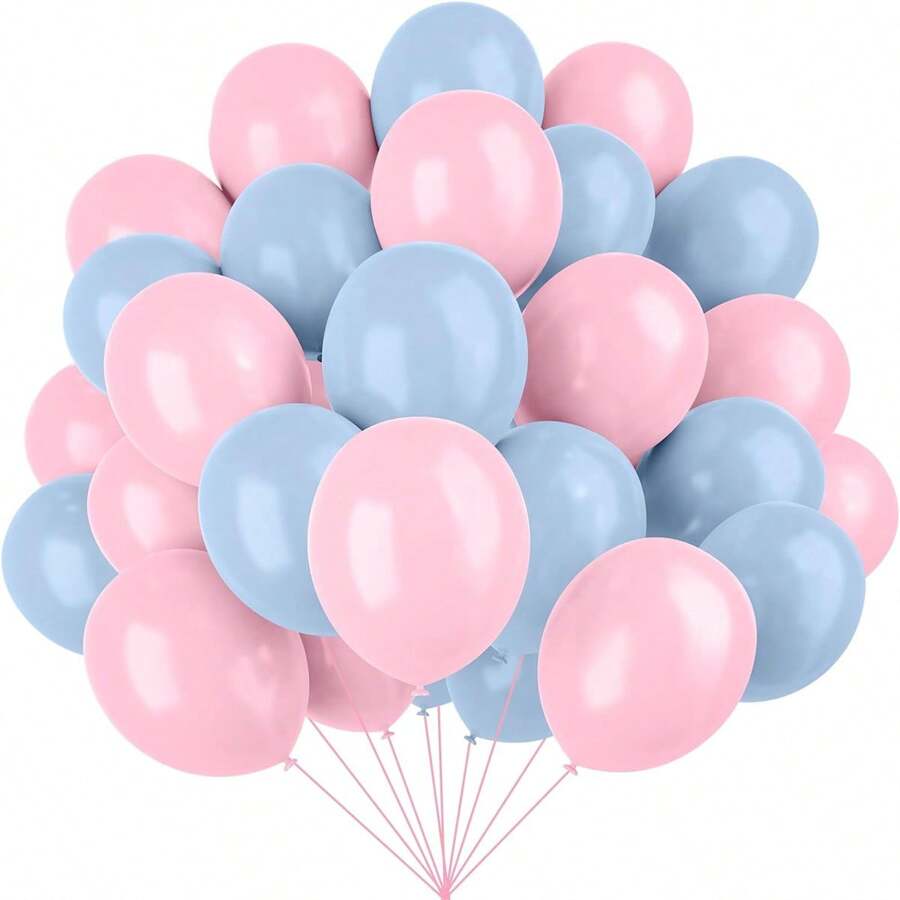 30 sztuk 12/10/5 cali różowe i niebieskie lateksowe balony, różowo-niebieskie balony ujawniające płeć dla chłopca lub dziewczynki dekoracje ujawniające płeć urodziny baby shower rocznica