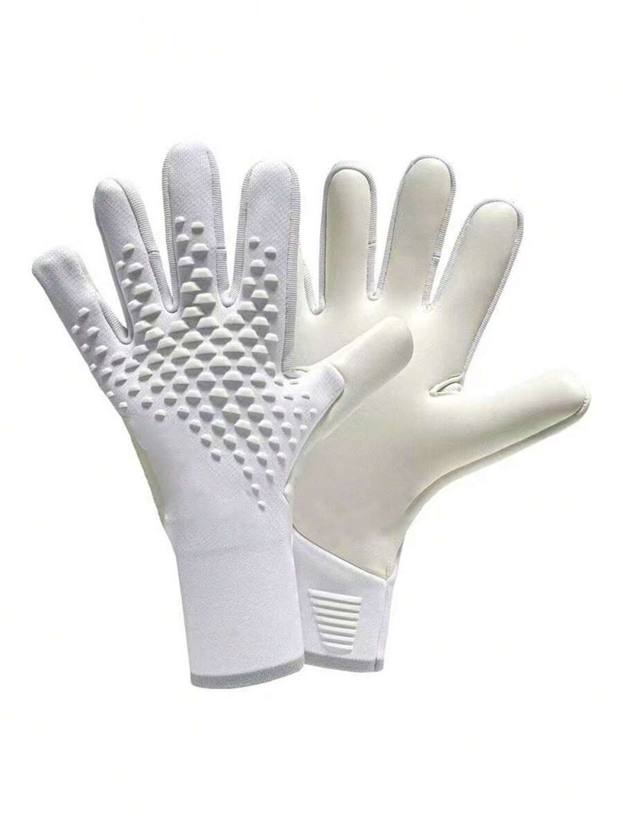 1 Pair Soccer Goalie Gloves With Finger Protection, Anti-Slip And Breathable Training Goalkeeper Gloves Football Gloves