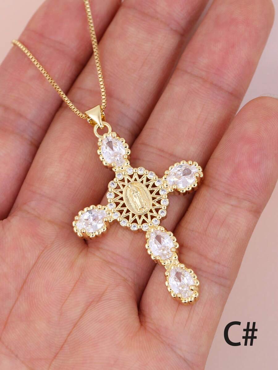 1 Peça Colar com Pingente em Forma de Olho Multicolorido com Microincrustações de CZ, Joias de Cobre Banhadas a Ouro 18K para Mulheres
