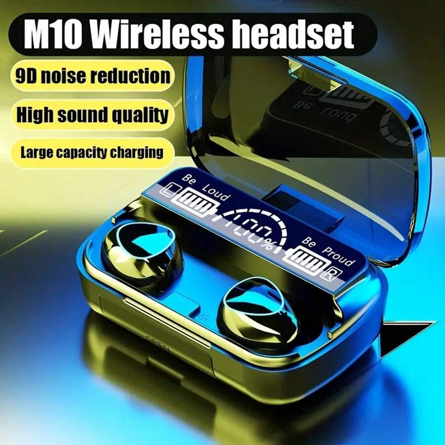 AXNEN Novos Fones De Ouvido M10 Tws, Fone De Ouvido Sem Fio Estéreo Com Microfone, Fone De Ouvido Sem Fio À Prova D'água Para Esportes