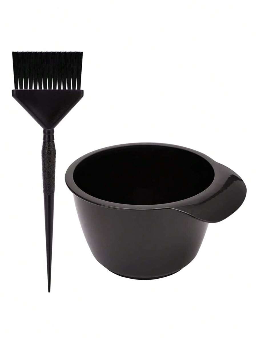 2 Piezas Juego de Tazón y Cepillo para Teñir el Cabello, Juego de Tazón y Cepillo para Espuma de Afeitar, Adecuado para Salones y Peluquerías en Casa, Herramientas para el Cabello, Productos y Accesorios para Peluquerías, Artículos Esenciales de Viaje de Belleza
