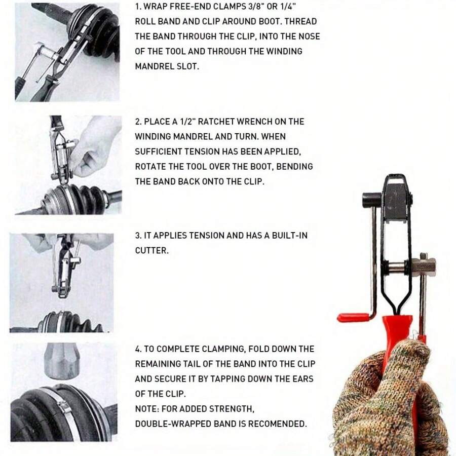 CV Boot Clamp Pliers CV Joint Ear Clamp Banding Tool Set For Vehicles