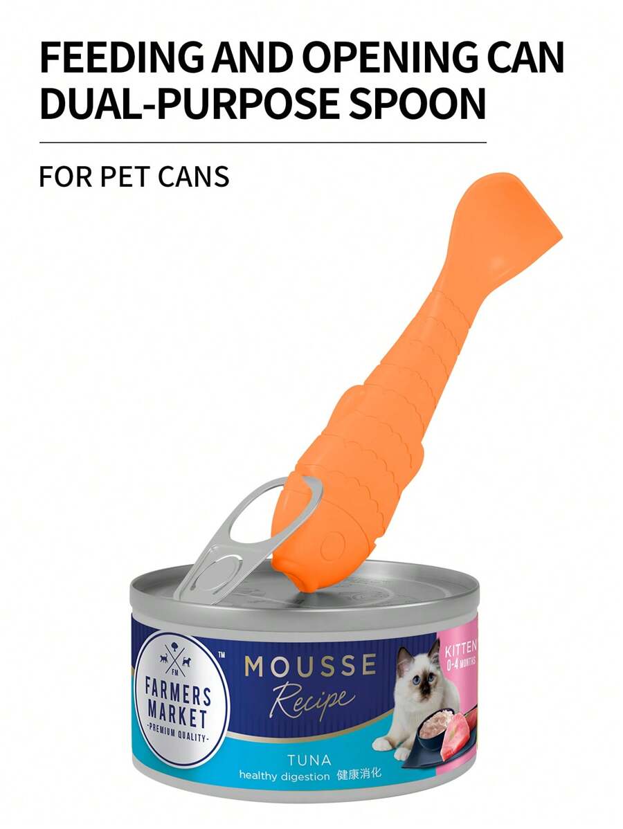 Pet Cat Can Lid Sealing Cover Spoon Dog Cat Food Can Opener, With Fresh