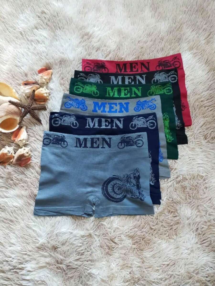 Kit 6 Cuecas Box Boxer Men mascurino cor e a estampa variada