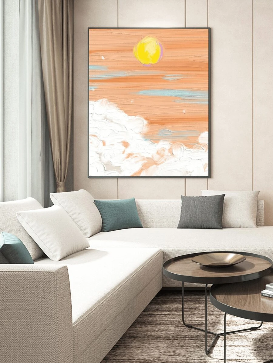 1pc Canvas Wall Art,Cream Style Decorative Painting,Textured,Fascinating Colors And Compositions,Bring Your Room To Life!Best Gift For Dinning Room Home Office Wall Decor,And Waterproof And Oil-Proof,Frameless,Abstract Wall Art