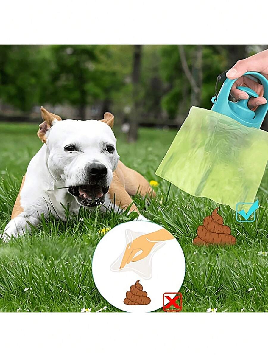 1pc Portable Dog Poop Scooper With Bag Dispenser, Claw Designed Self