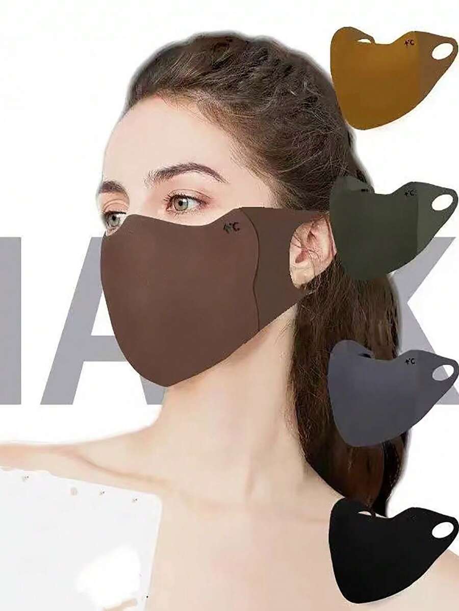 Sun Protective Anti UV 1pc Unisex Winter Face Mask, Warm Windproof Anti-Dust Sponge Washable Fashionable Melarde Eye Protection Cover Ski Mask,Suitable For Cycling,Riding Motorcycle And Skiing