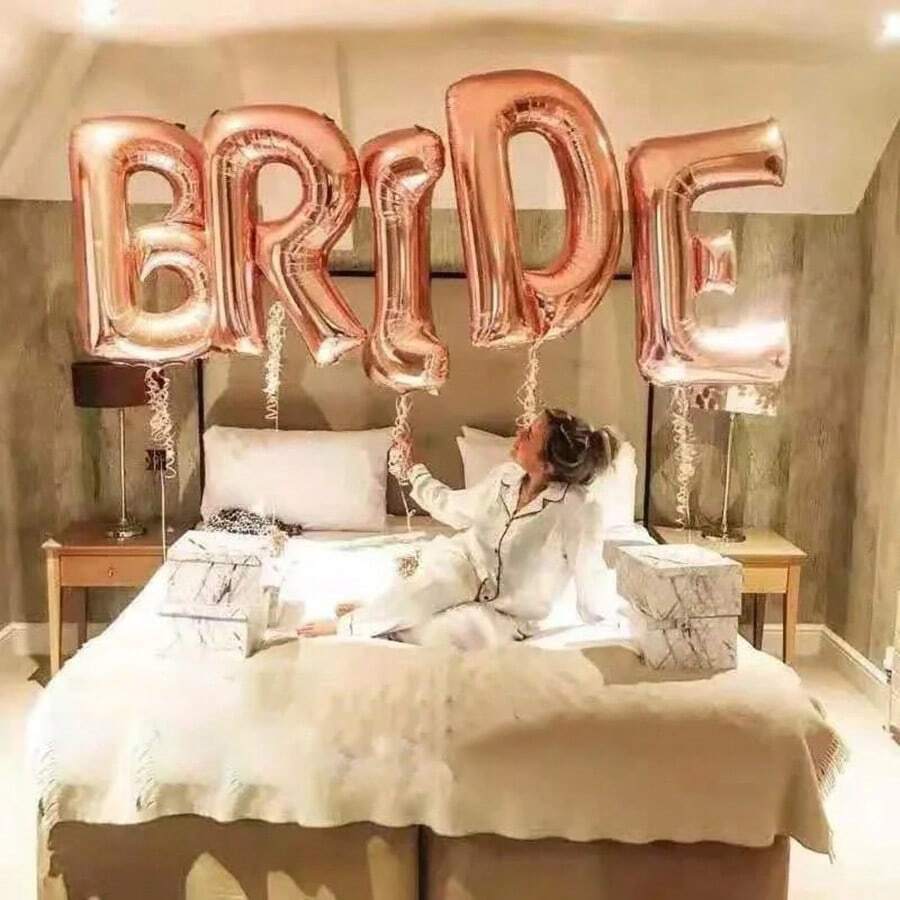 Globo de 32 pulgadas "Novia por ser" decoraciones de boda en color rosa dorado y plateado, globo de letras de novia, suministros para despedida de soltera y fiesta de soltera