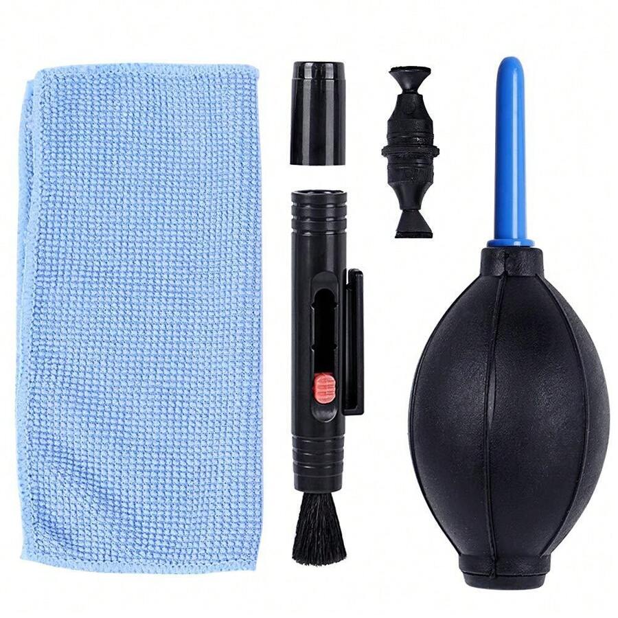 1 Conjunto Ferramenta De Limpeza Slr De Três Em Um Para Lente De Teclado De Computador Digital De Câmera, Caneta De Limpeza De Lente De Ar Soprado De Tigre De Couro