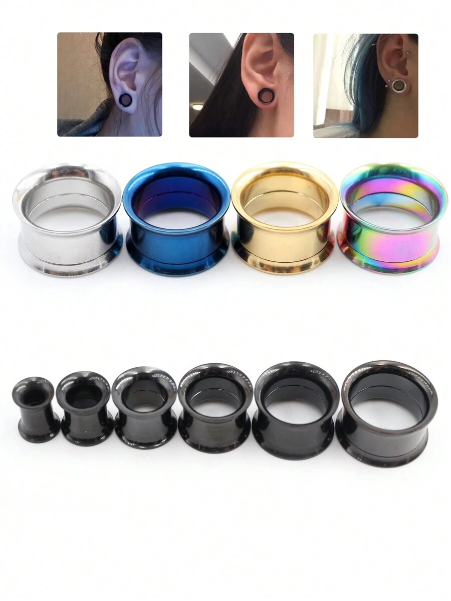2 Peças Alargadores De Orelha 2-30mm, Túneis De Aço Inoxidável 316l Para Orelha, Piercings Com Alargadores E Túneis