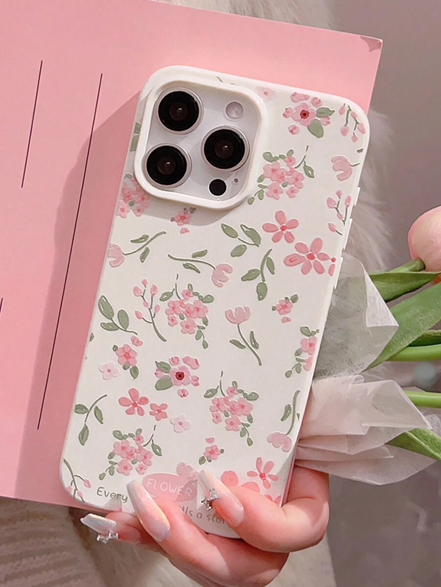 Flower Phone Case Daisy GUCADI White Floral Spring/Summer INS Style Phone Case Compatible With IPhone 15/15 Pro/15 Plus/15 Pro Max