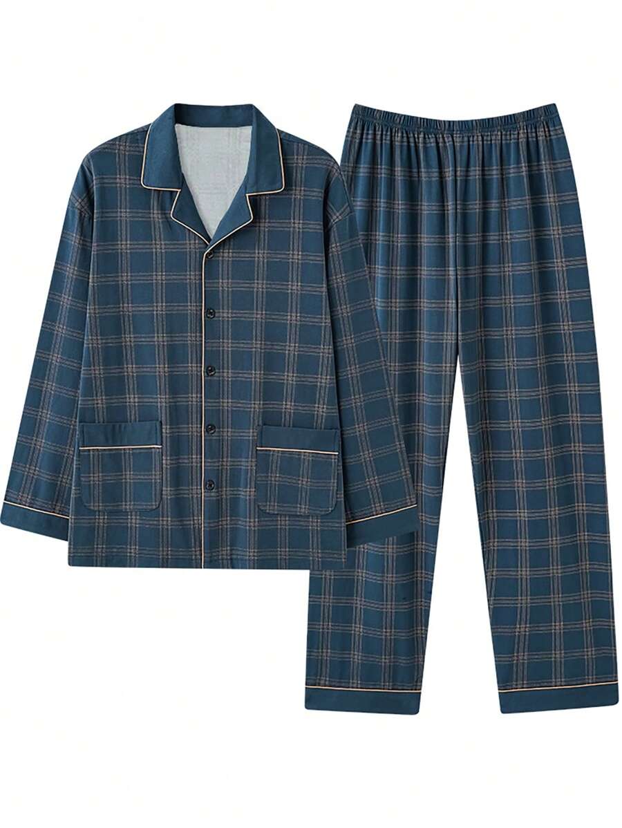 2pcs Men's Comfortable Sleepwear Sets, Autumn/Winter & Spring