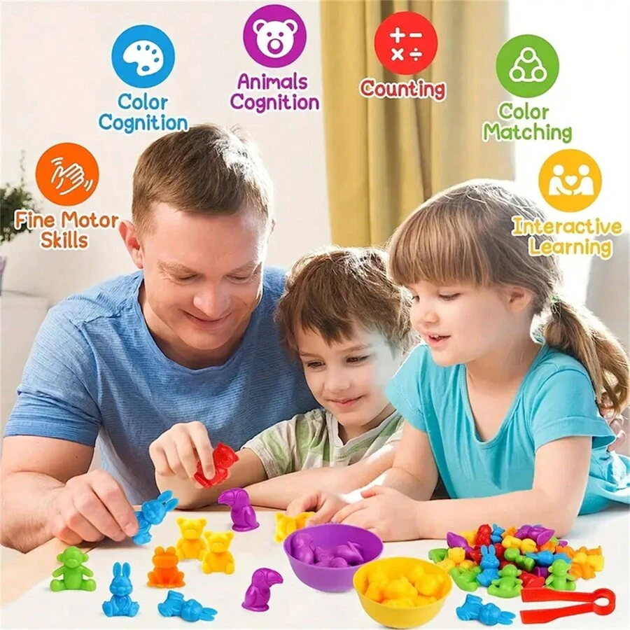 1 set de jucării de numărat cu grafică din TPE cu desene animate, jucării educative amuzante și creative pentru copii