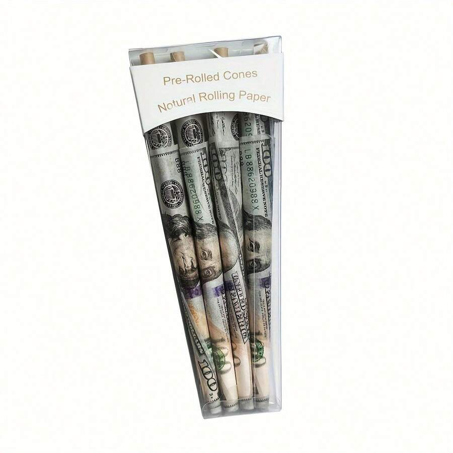 8pcs/Box American Dollar Pattern Cigarette Rolling Paper, 110mm Cigarette Cone Tube, Smoking Accessories Boy Valentine Heart Women's Valentine