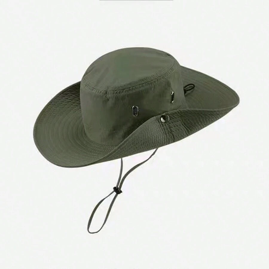 1 pièce Chapeau d'été multicolore d'extérieur unisexe, chapeau respirant et anti-soleil pour la pêche, la randonnée, les voyages, chapeau de cowboy décontracté. Chapeau de soleil d'été pour homme, convient pour les activités de plein air estivales comme la randonnée et la pêche