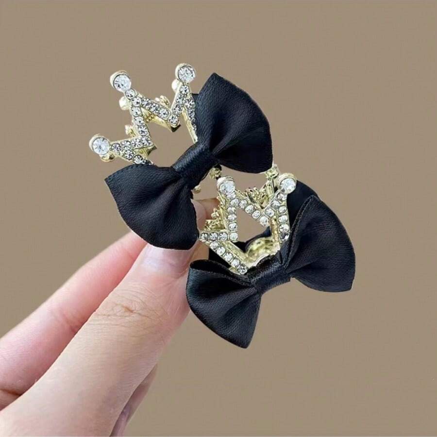 2pcs/Set Baby Girl Hair Clips, Toddler Hair Clips, Flowers Snap Hair Clips, Hair Bow Clips, Barrettes, Girls Hair Accessories