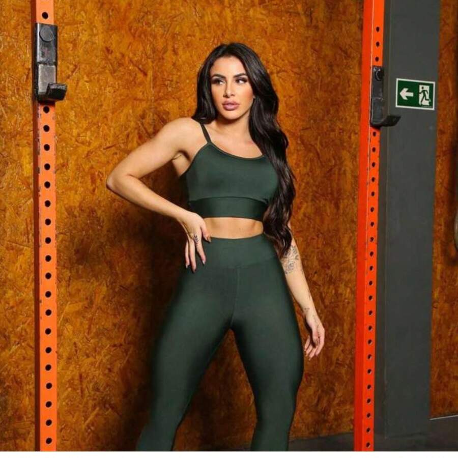 Calça Legging Esportiva Academia Feminina Cintura Alta Elástica Secagem Rapida