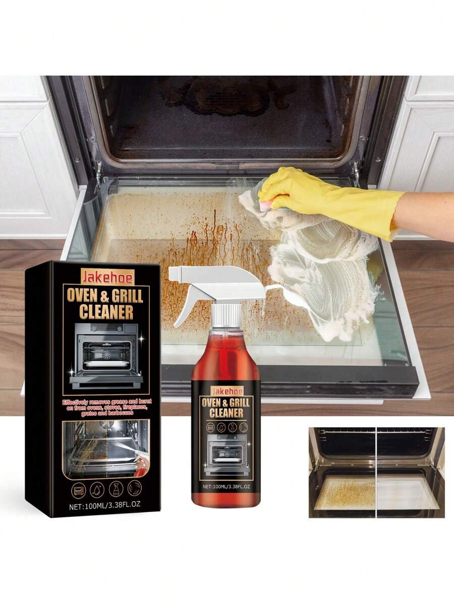 1pc Oven Rack Cleaner, 100ml Deodorizer, Degreaser For Oven And Bakeware