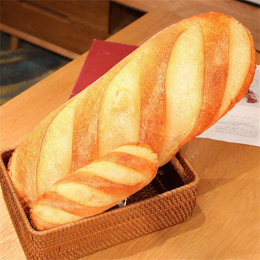 1pc Simulation Bread Shaped Plush Doll Stuffed Doll, 3d Soft Bread Pillow Fun Food Plush Dolls Birthday Gifttoast Pillow, Plushy, Hamburger