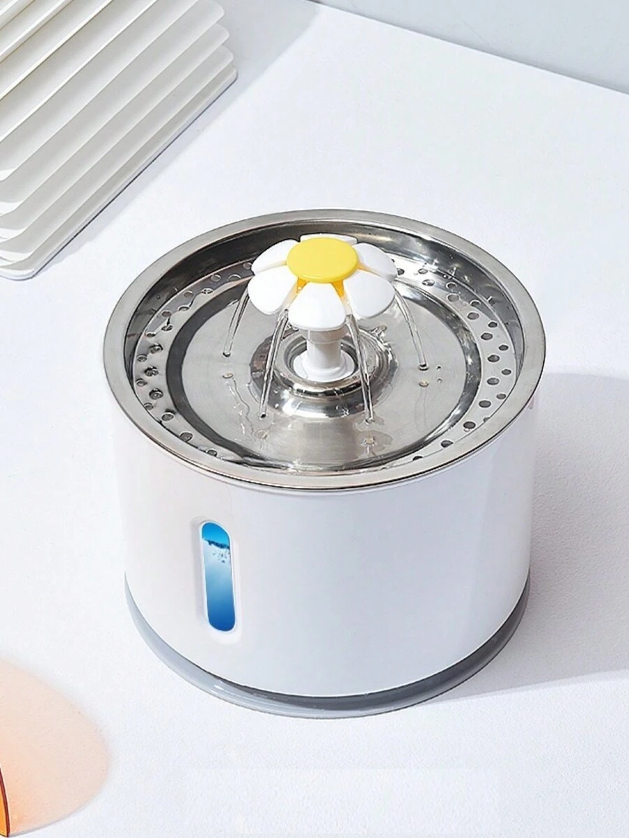 Dispensador de agua para mascotas de 2,4 litros, Fuente de agua automática con filtro, dispensador de agua para gatos y perros, con luz LED y bomba de agua para evitar el sobrecalentamiento, dispensador de agua para mascotas silencioso