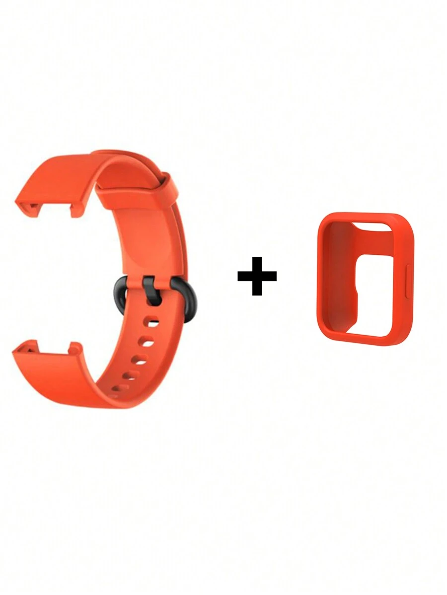 Kit Pulseira + Case Para Redmi Watch Lite 2 De Silicone Cores