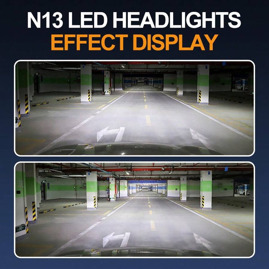 2pcs/Set, Roadsun, H4 Led Car Headlight Bulb, 9003 Hb2 Hi/Lo Beam