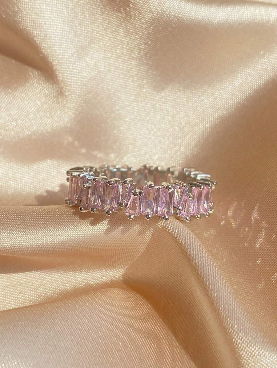 rakol 1 Pieza Anillo Decorado Con Circonia Cúbica