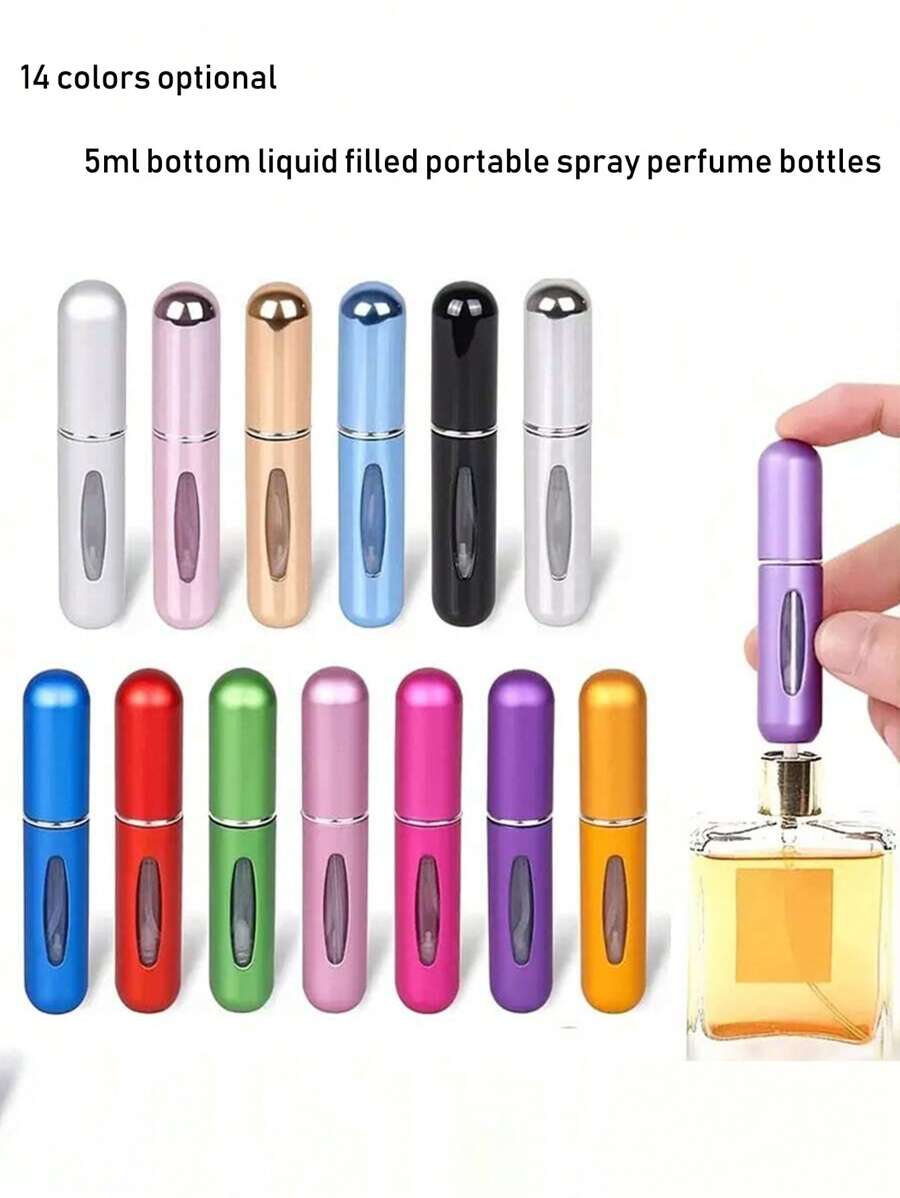 1PC 5ml Refillable Perfume Bottle, Portable Mini Spray Bottle For Travel And Outing, Living Room Home Bedroom Bathroom House Decor, Travel Stuff, Wedding, Party, Birthday, Gifts For Men Mom Dad Friends, New Years, Accessories, Funny Gift Home Bathroom Decor Summer Back To School