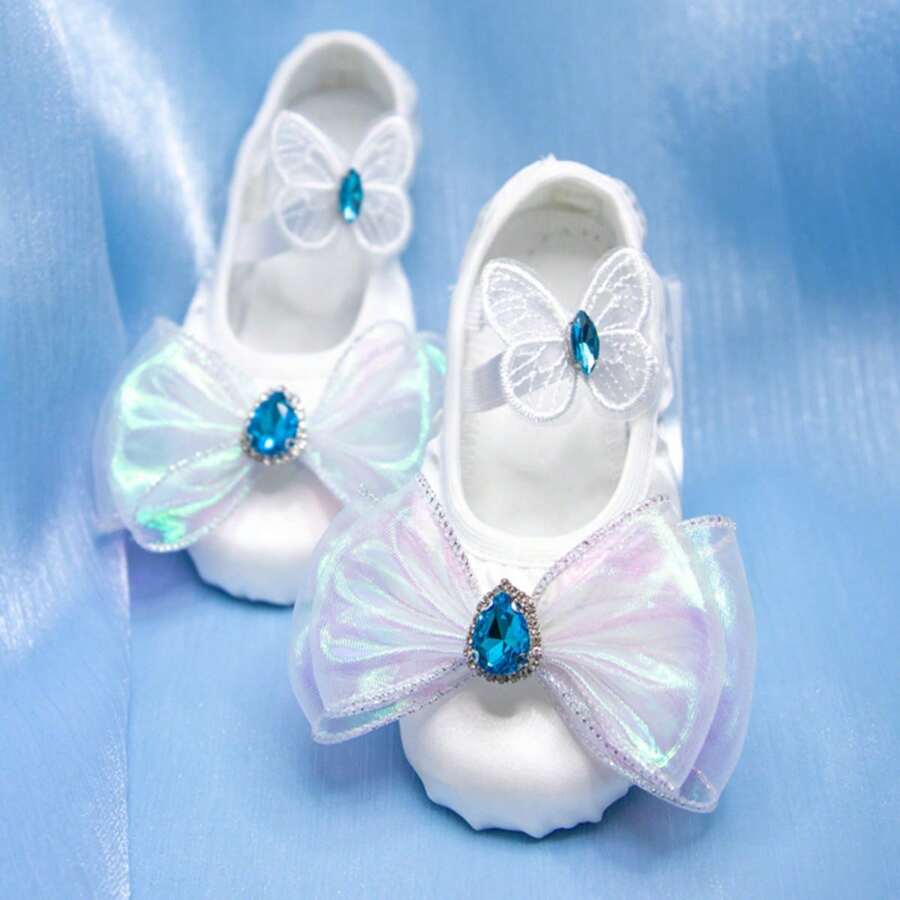 Sapatos De Ballet Branco Para Crianças Com Sola Macia Para Prática De Performance, Sapatos De Dança Para Jardim De Infância