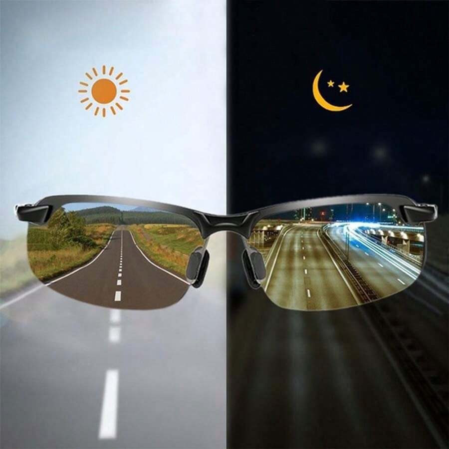 Men's Color-Changing Fashion Glasses For Both Day And Night Driving Riding Outdoor Sports Glasses Beach Accessories Glasses Shades Looks Street Style And Suit For Sweater Jacket Sweatshirt Hoodie Leather Pants And Cargo Pants For Summer Beach Vacation,Outdoor,Travel