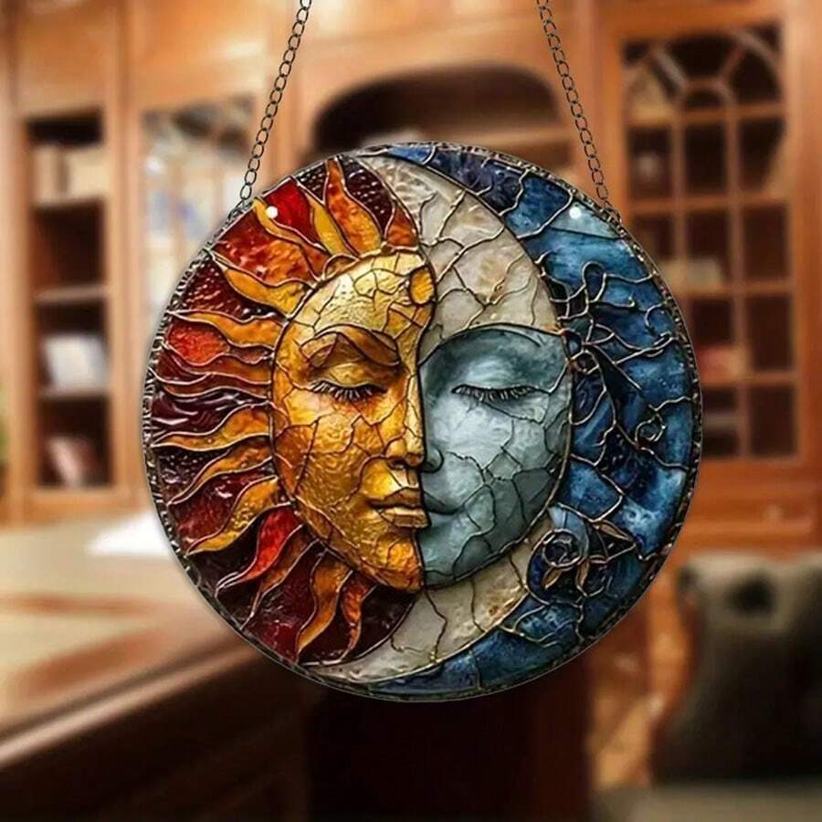 Moon And Stars Catcher - Sci-Fi Home Decor Hanging Ornament, Ideal Gift For Women And Housewarming (5.9 Inches X 85.9 Inches)