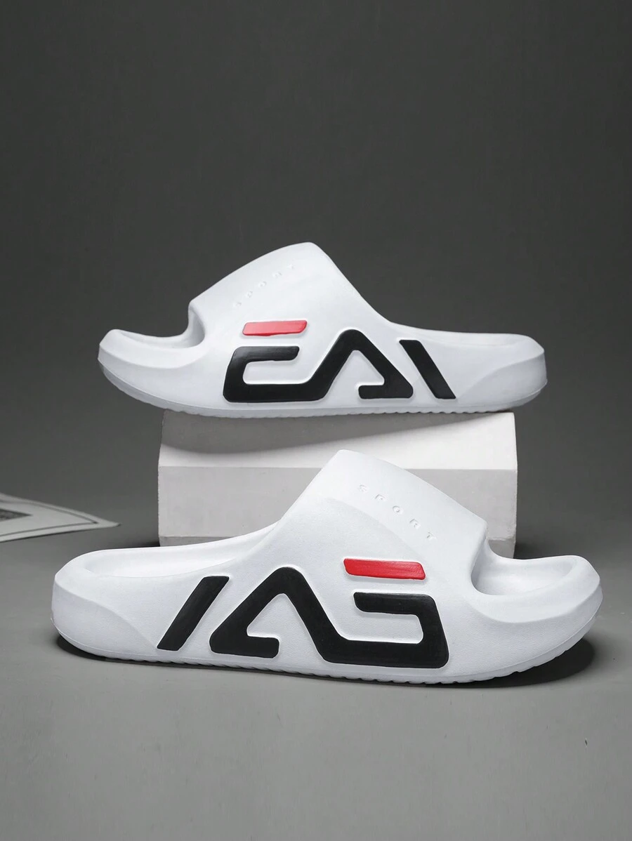 Men Summer Indoor Slippers Non-Slip Bathroom Shower Sandals Thickened Bottom Height Increasing Slippers Casual Fashionable Style For Outdoor Use