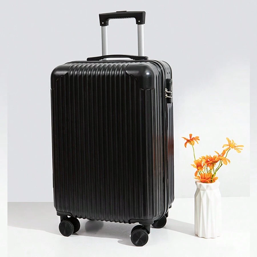 Maleta de viaje de unicolor y peso ligero de 20 pulgadas con ruedas giratorias suaves, fácil de viajar, de gran capacidad, equipaje de mano, caja de contraseña muy atractiva, bolsa de equipaje con cremallera para accesorios y artículos escolares