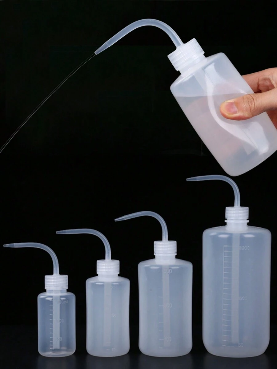 150ml/250ml Nachfüllbare Sprühflasche Mit Gebogenen/spitzen Düsen Für Tattoo/pflanzen Reinigung, Labor/reagenzglas Waschflasche
