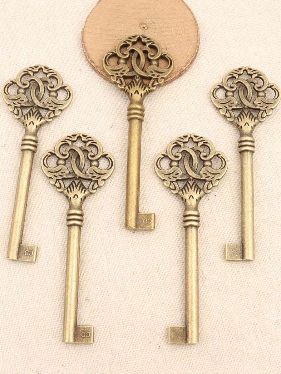 5pcs/Pack 3.1*8.8cm Antique Alloy Large Key Shaped Pendant For Necklace/Key Chain Diy Jewelry Making