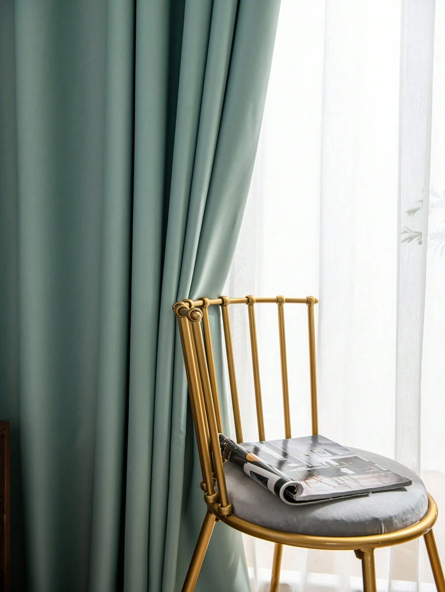 1 Stück Moderner Stil Polyester Verdunkelungsvorhang, Hohe Präzision, Geeignet Für Wohnzimmer, Schlafzimmer Und Verschiedene Raumtypen