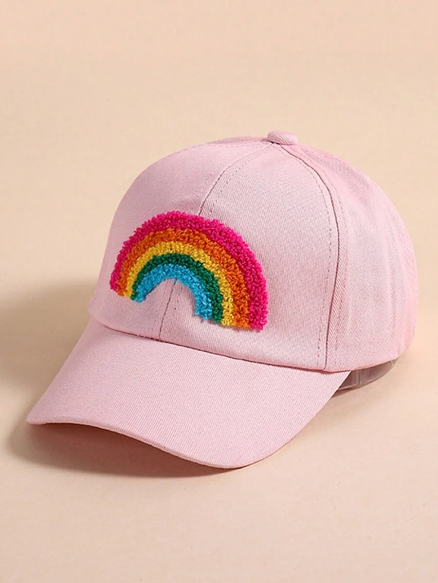 1 Pieza Gorra De Béisbol Con Diseño De Arco Iris Para Niños, Sombrero De Sol Al Aire Libre De Moda Con Borde