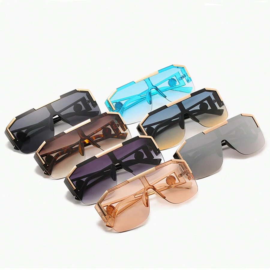 1 paire de lunettes de mode surdimensionnées, lunettes pour retour à l'école, accessoires de plage, lunettes de soleil pour les vacances d'été à la plage, extérieur, voyage