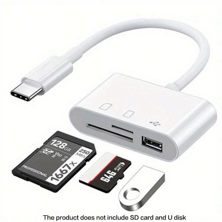 3-in-1 SD-Kartenleser OTG-Adapter 2.0/3.0 Anschluss kompatibel mit MacBook Pro Laptop PC Kamera Handye
