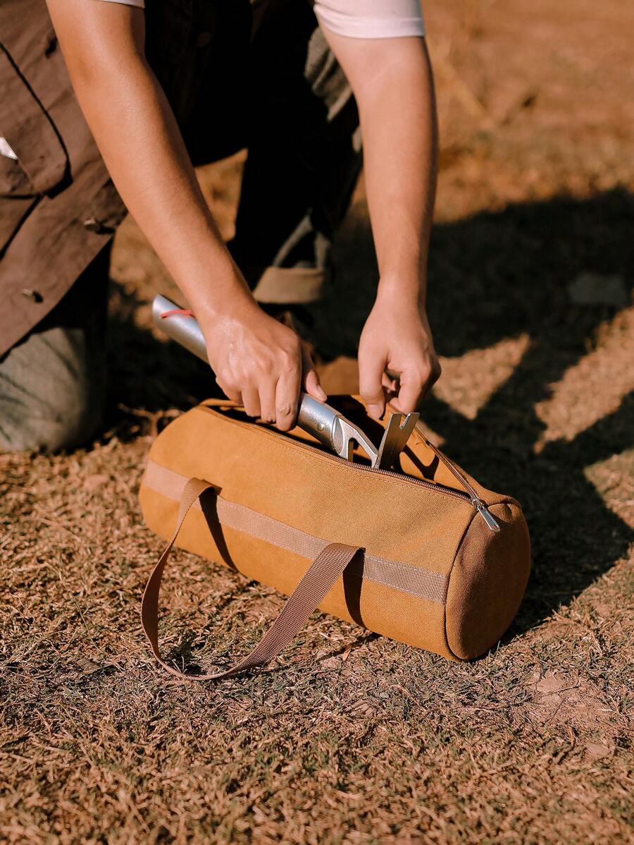 1 Bolsa De Estacas De Tienda De Lona Para Acampar, Mochilero, Bolsa De Almacenamiento De Herramientas, Bolsa De Anclaje Al Suelo De Acero Para Organizador De Herramientas