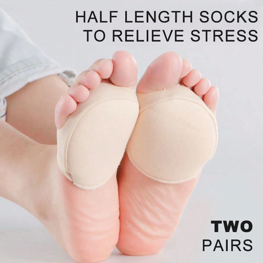 2pairs Five Toe Forefoot Pads For Women's High Heels And Half Shoes, Calluses, Corns, Foot Pain Care And Shock Absorption Toe Pads, Insoles